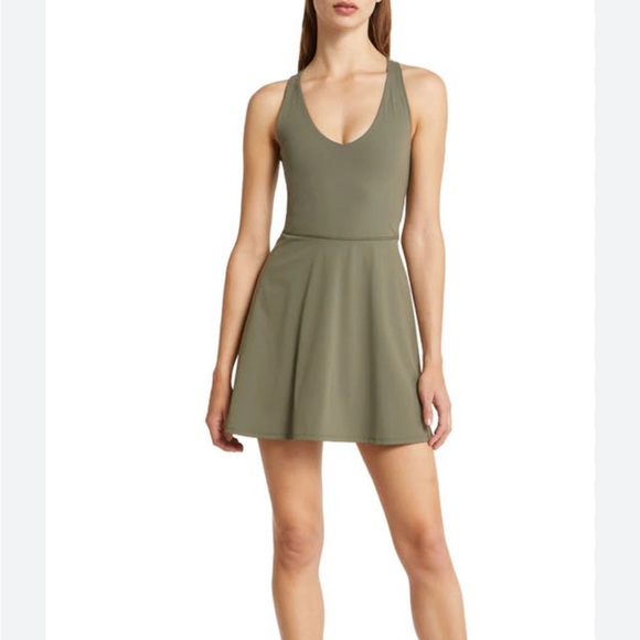 Outdoor Voices Dresses & Skirts - Outdoor Voices The Volley Racerback Exercise Dress Olive